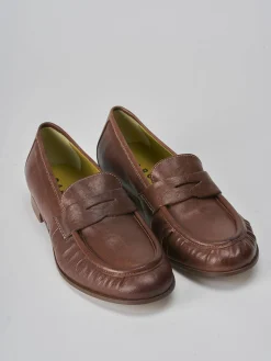 Mocassini tacco 1cm pelle testa