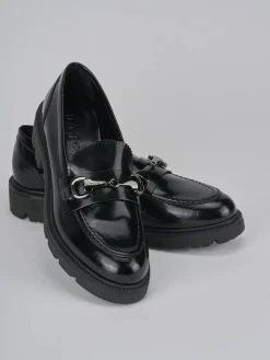 Mocassini tacco 2cm pelle nero