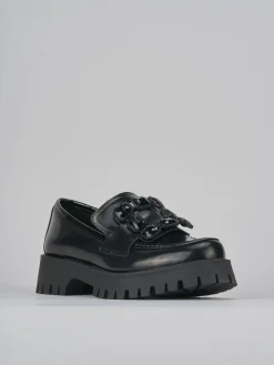 Mocassini tacco 3cm pelle nero