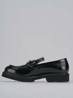 Mocassini tacco 2cm pelle nero