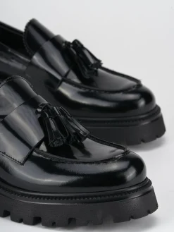 Mocassini tacco 2cm pelle nero