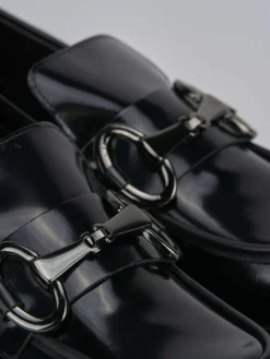 Mocassini tacco 2cm pelle nero