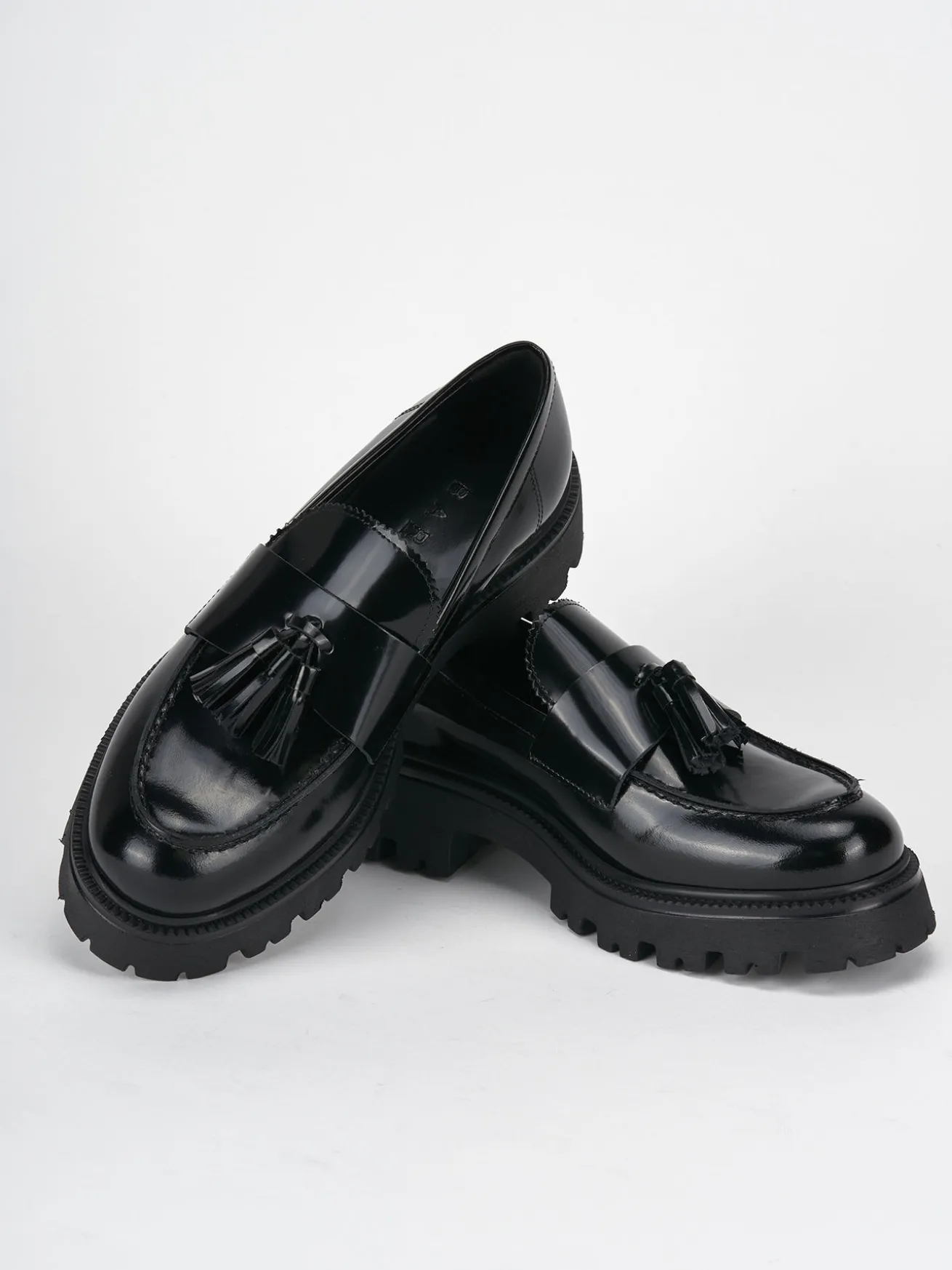 Mocassini tacco 2cm pelle nero