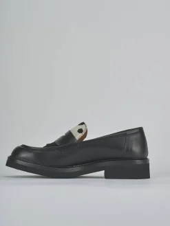 Mocassini tacco 2cm pelle nero