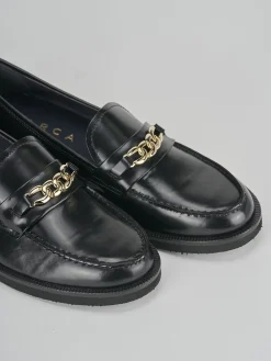 Mocassini tacco 2cm pelle nero