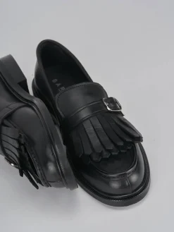 Mocassini tacco 1cm pelle nero