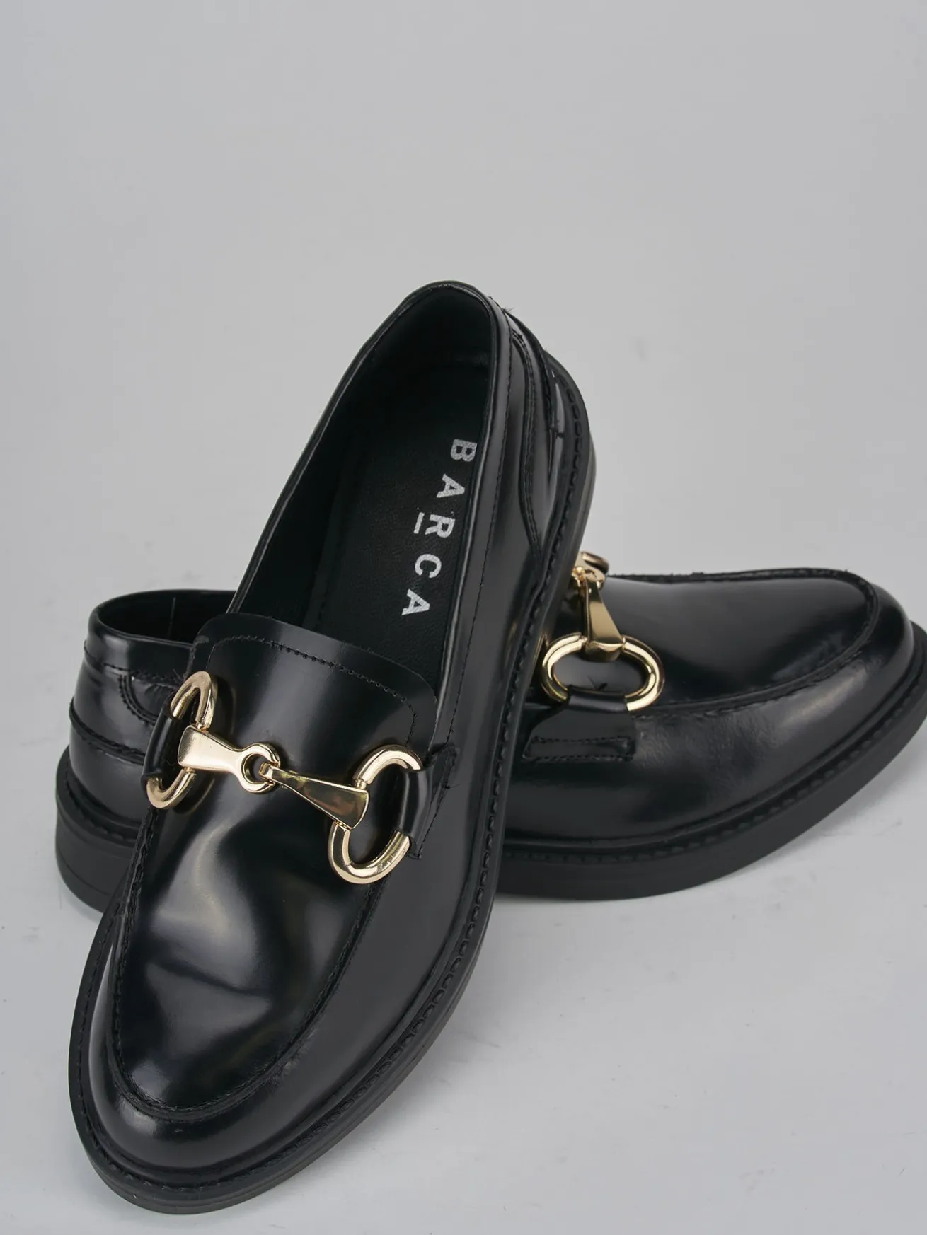 Mocassini tacco 1cm pelle nero