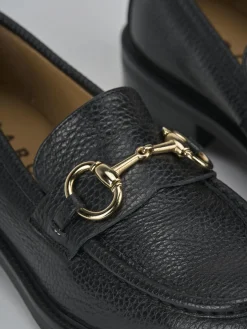 Mocassini tacco 2cm pelle nero