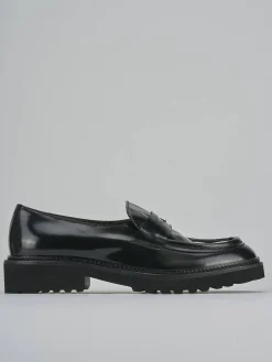 Mocassini tacco 2cm pelle nero