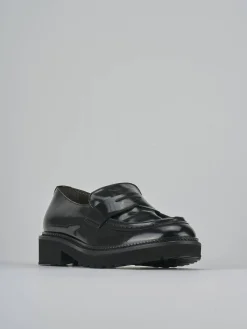 Mocassini tacco 2cm pelle nero