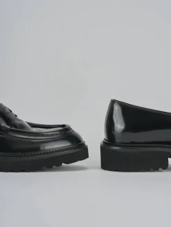 Mocassini tacco 2cm pelle nero