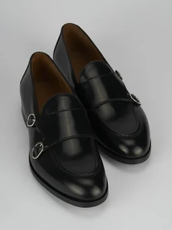 Mocassini tacco 2cm pelle nero