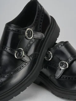 Mocassini tacco 2cm pelle nero