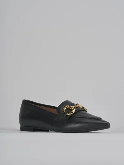 Mocassini tacco 1cm pelle nero