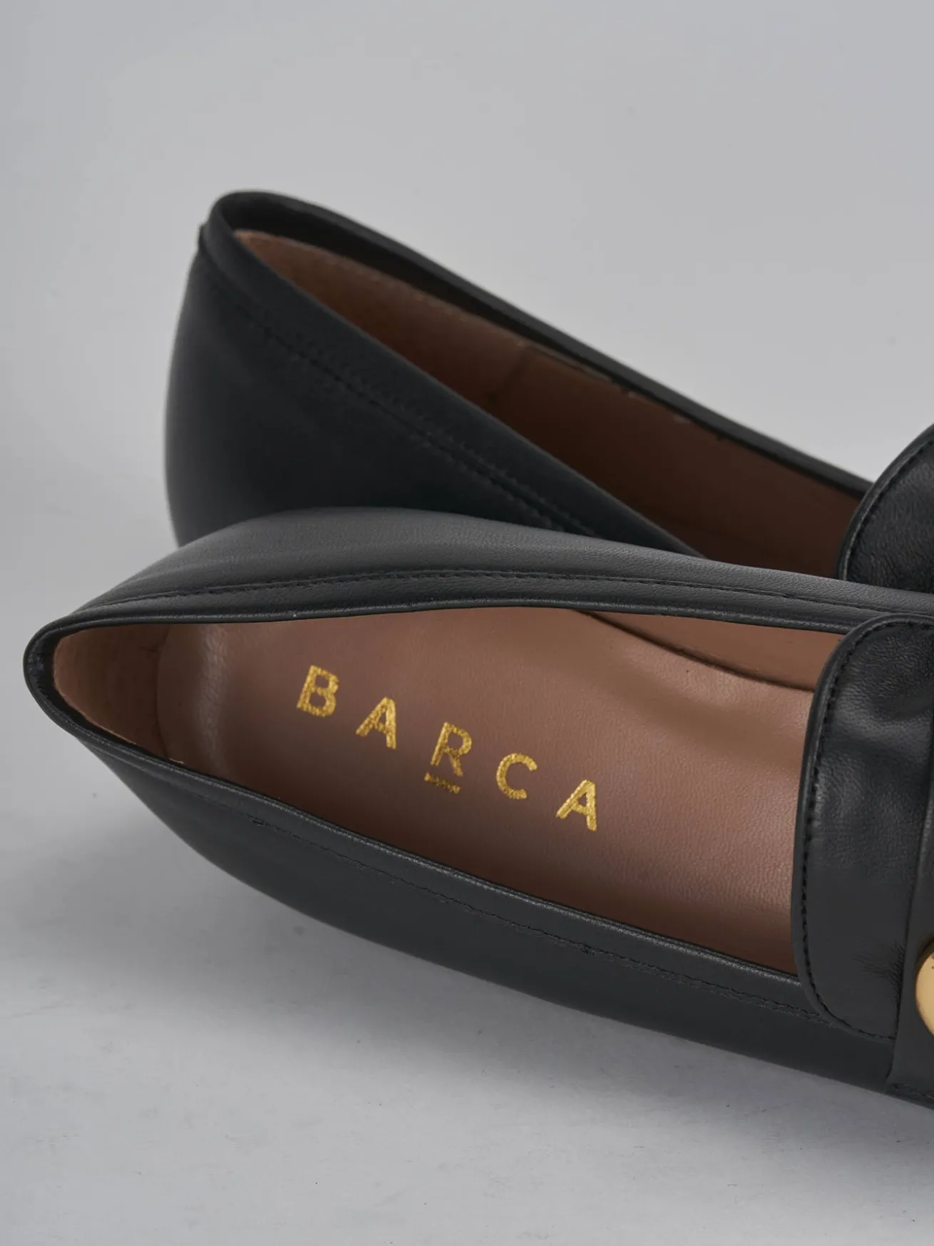 Mocassini tacco 1cm pelle nero