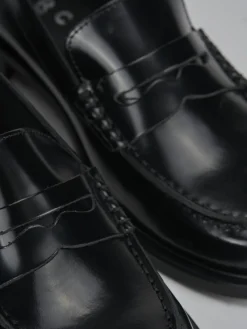 Mocassini tacco 1cm pelle nero