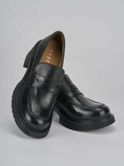 Mocassini tacco 6cm pelle nero