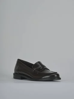 Mocassini tacco 1cm pelle testa