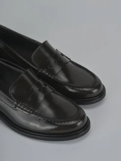 Mocassini tacco 1cm pelle testa