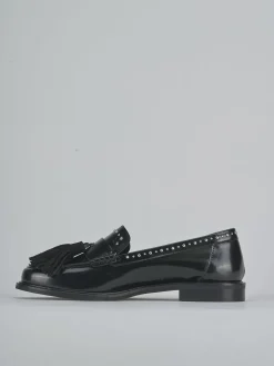 Mocassini tacco 1cm pelle nero