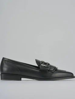 Mocassini tacco 1cm pelle nero