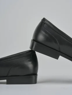 Mocassini tacco 1cm pelle nero