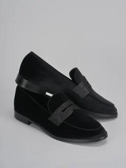 Mocassini tacco 2cm velluto nero