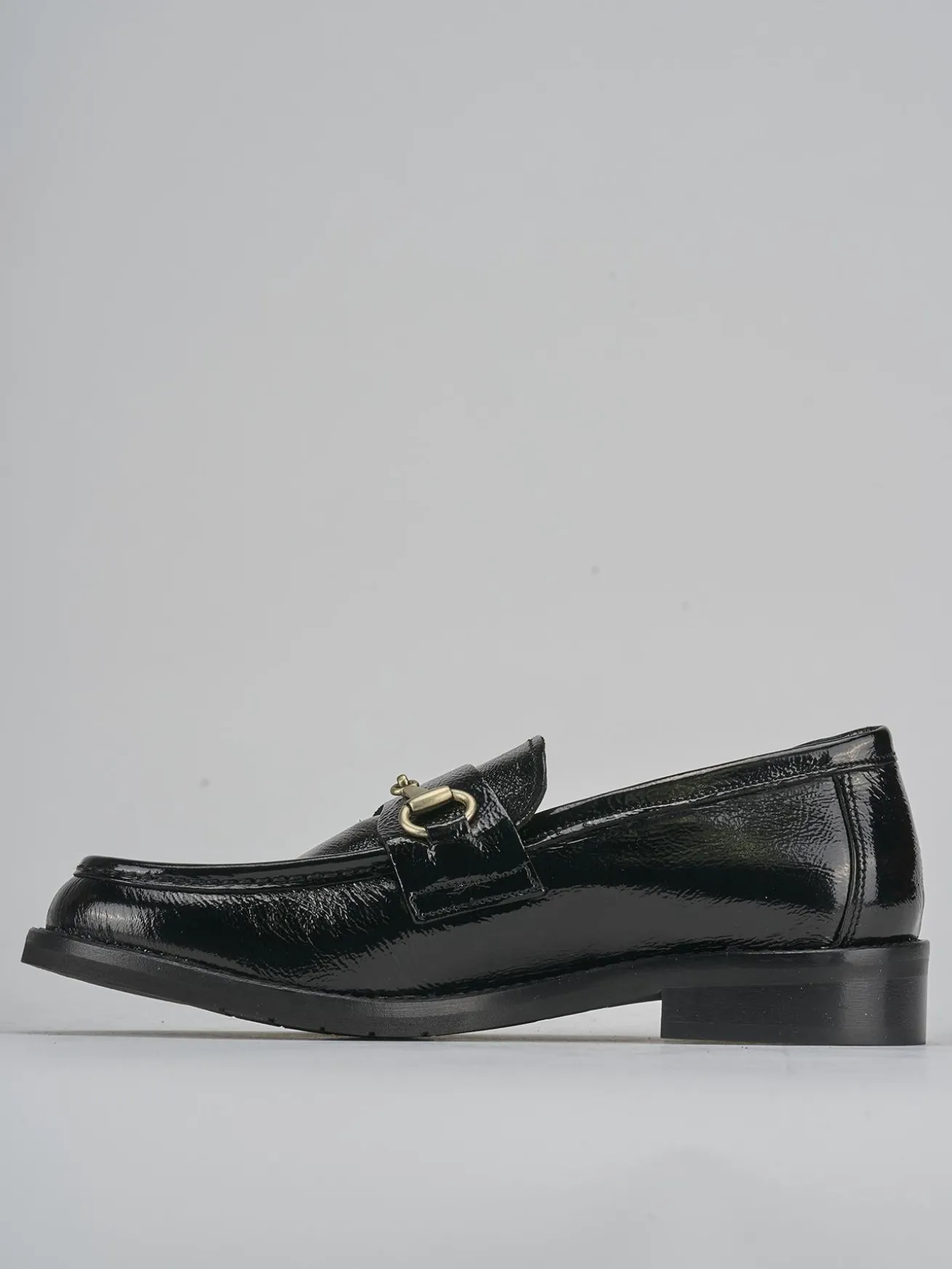 Mocassini tacco 2cm vernice nero