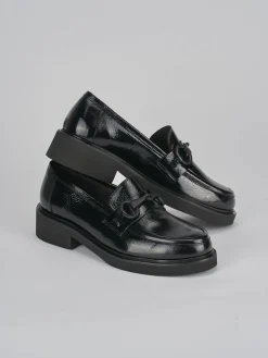 Mocassini tacco 3cm vernice nero