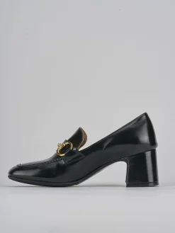 Mocassini tacco 5cm vernice nero