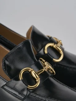 Mocassini tacco 5cm vernice nero