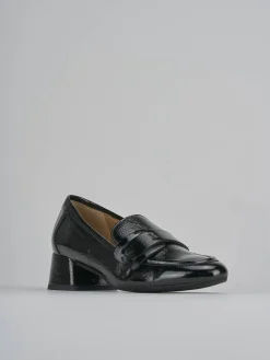 Mocassini tacco 3cm vernice nero