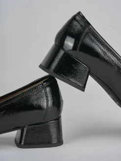 Mocassini tacco 3cm vernice nero