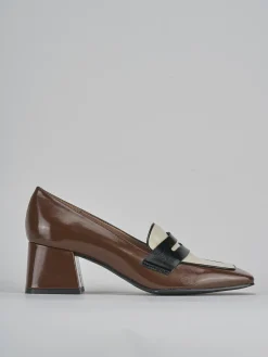 Mocassini tacco 6cm vernice testa