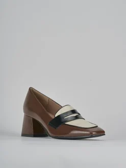 Mocassini tacco 6cm vernice testa