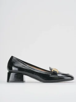 Mocassini tacco 3cm vernice nero