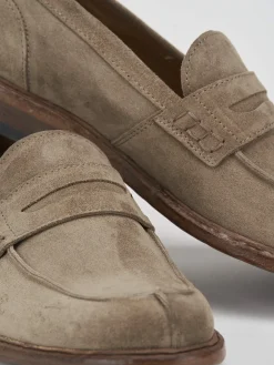 Mocassino beige camoscio