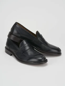 Mocassino nero pelle