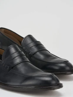 Mocassino nero pelle