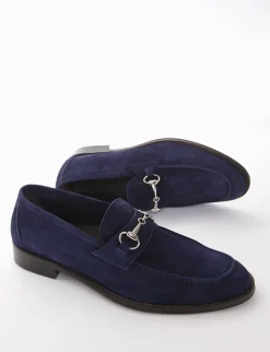 mocassino tacco 2 cm blu