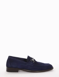 mocassino tacco 2 cm blu