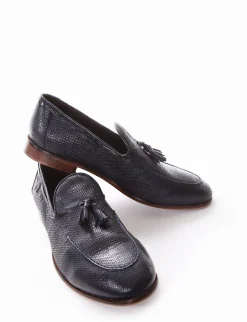 mocassino tacco 2 cm blu