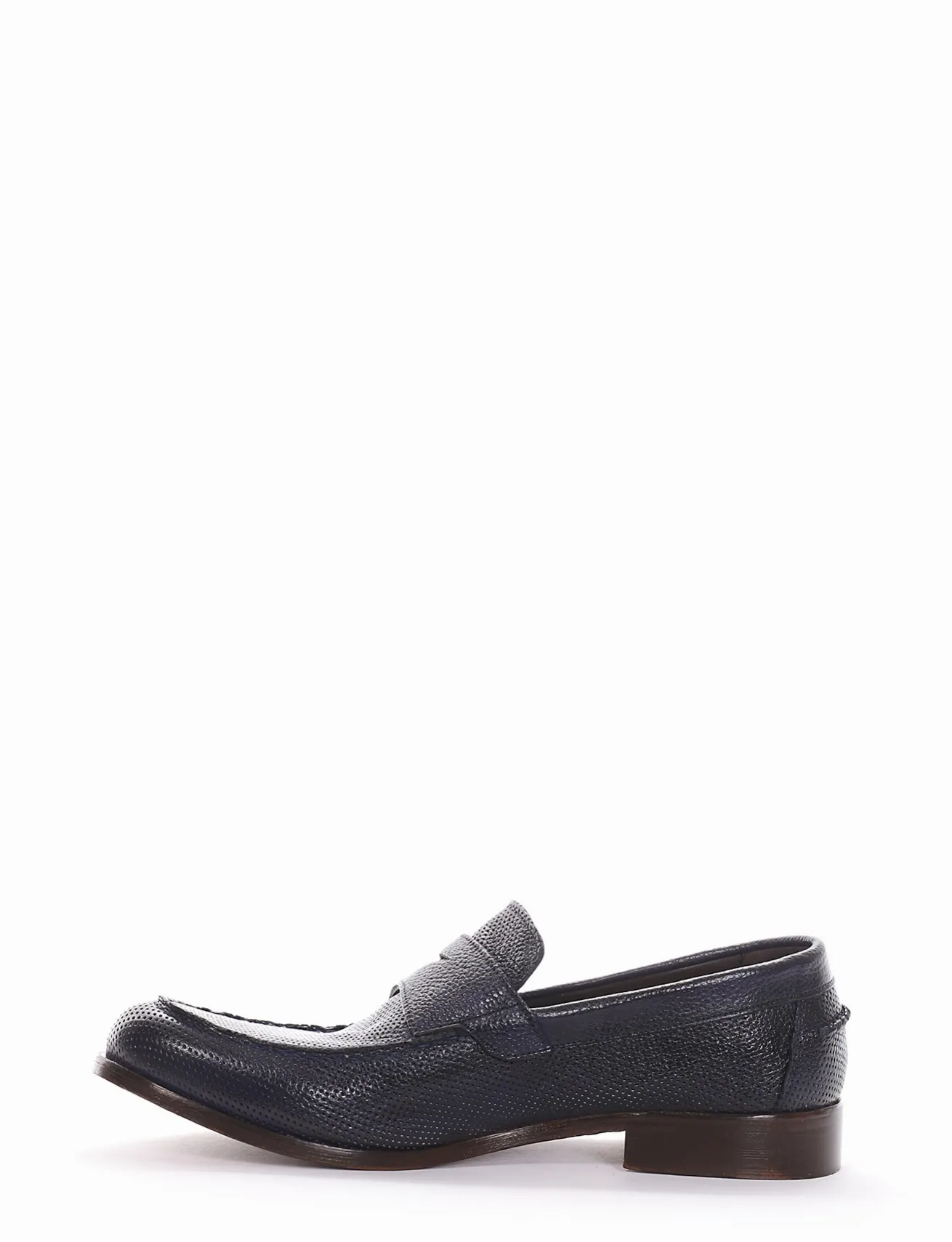 mocassino tacco 2 cm blu