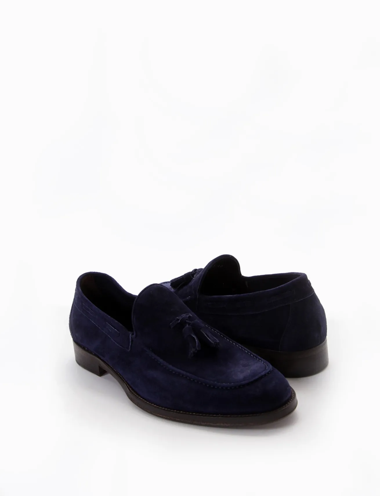 mocassino tacco 2 cm blu