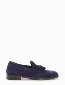 mocassino tacco 2 cm blu