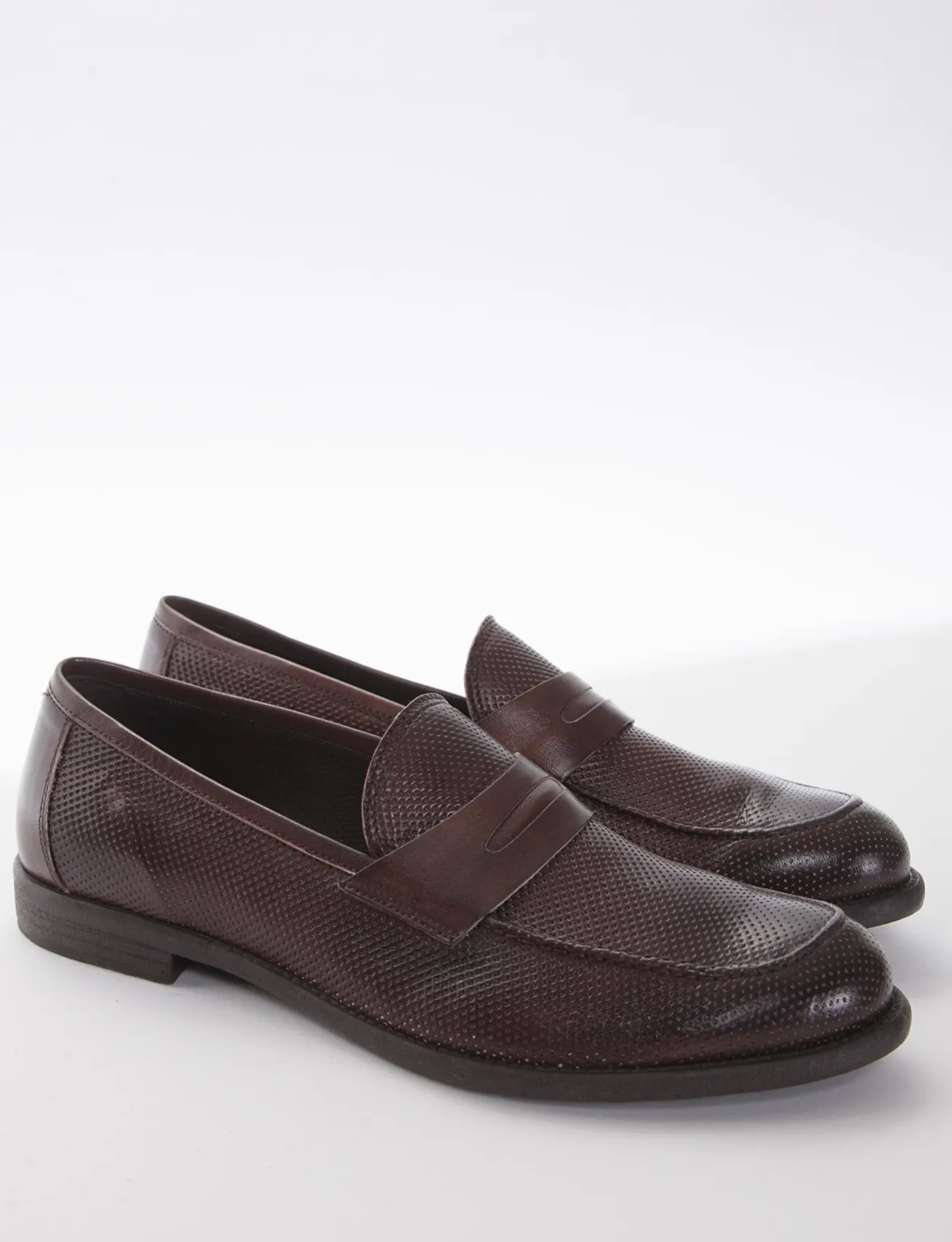 mocassino tacco 2 cm testa