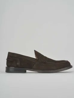 Mocassino tacco 2 cm testa camoscio