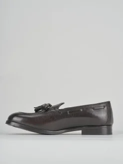 Mocassino tacco 1cm testa pelle