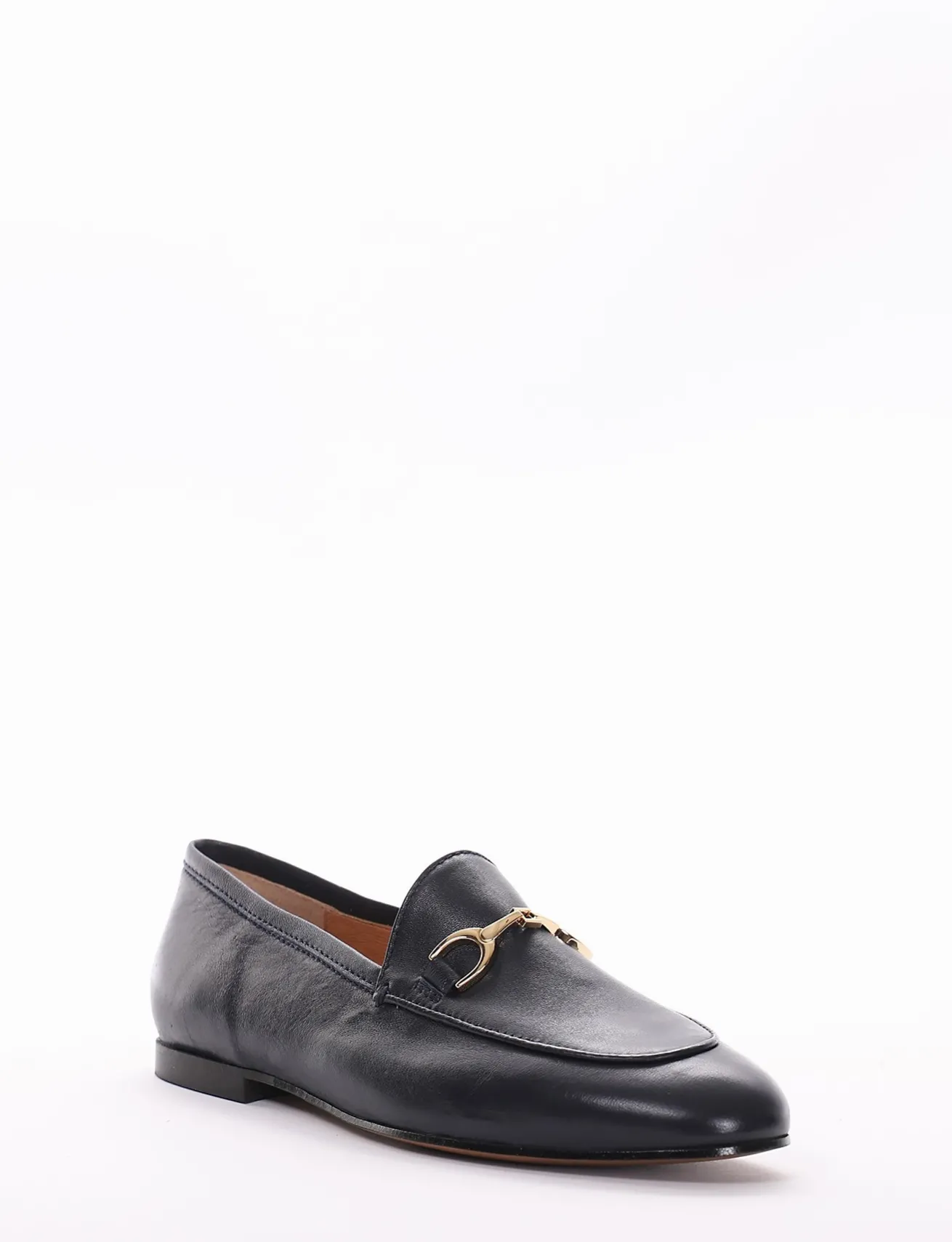 Mocassino tacco 1cm blu