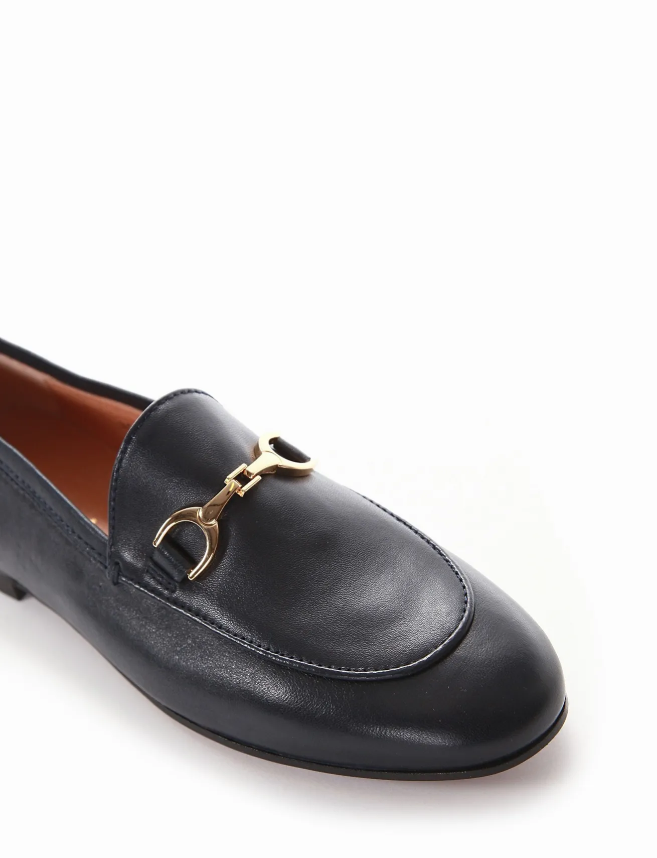 Mocassino tacco 1cm blu